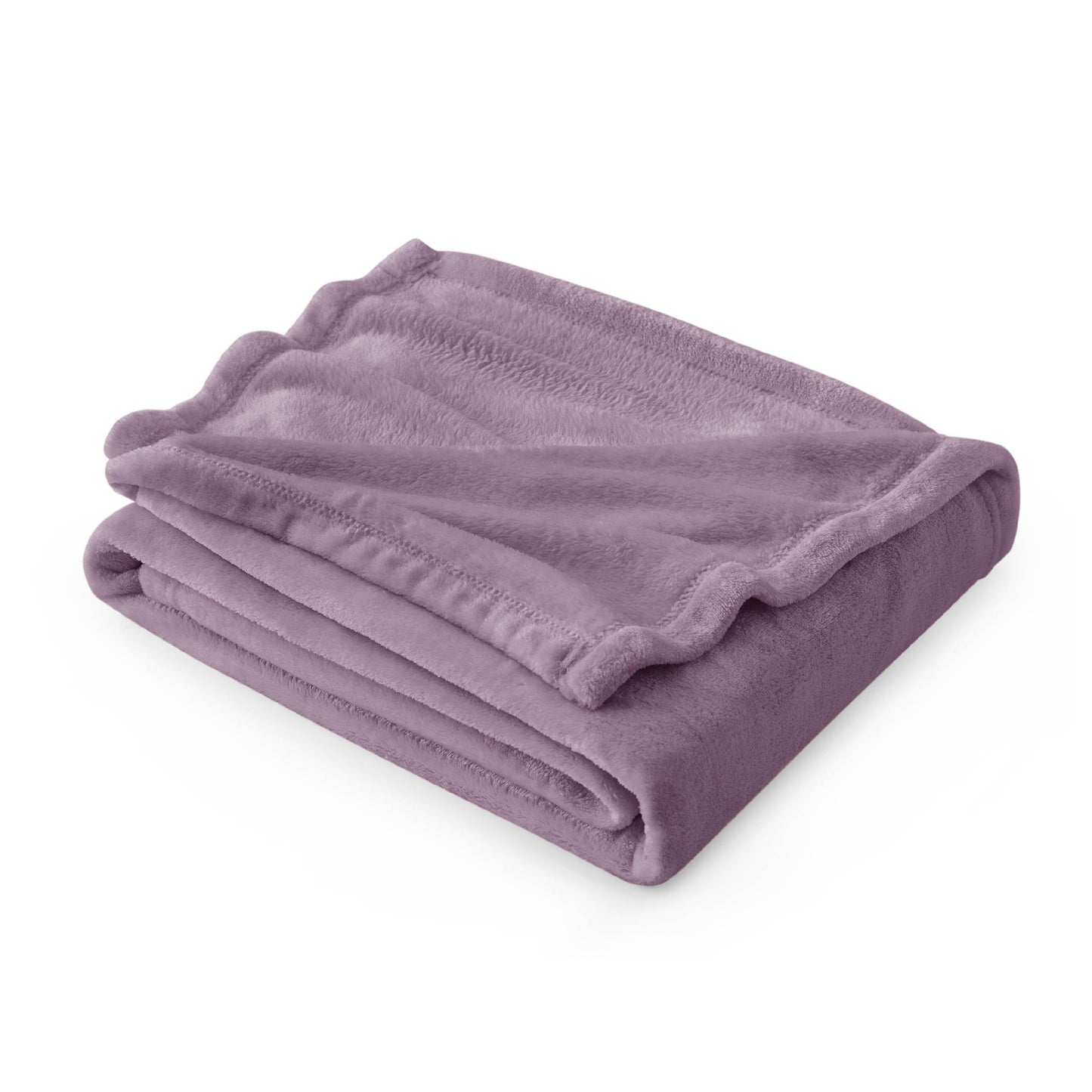 Bedsure Fleece Bed Blankets Queen Size Grey 90x90 Inches